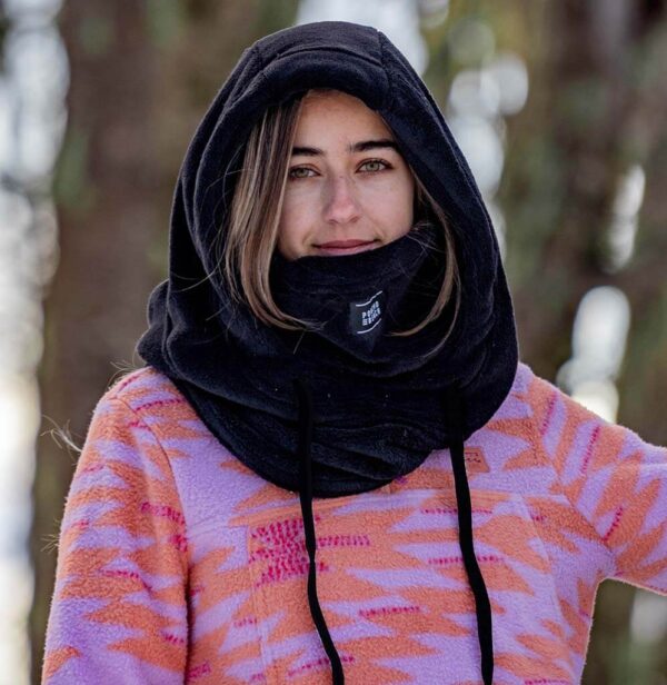 capucha snow poncho beach negro